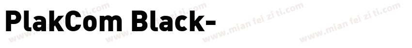 PlakCom Black字体转换